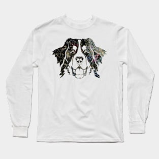 Bernese Mountain Dog Portrait Long Sleeve T-Shirt